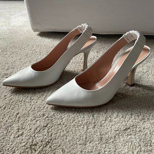 NEW! Pollini white leather pointed toe - EU 37.5